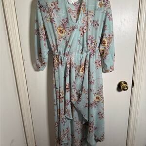 L.I.F.F. Floral Dress in Light Green